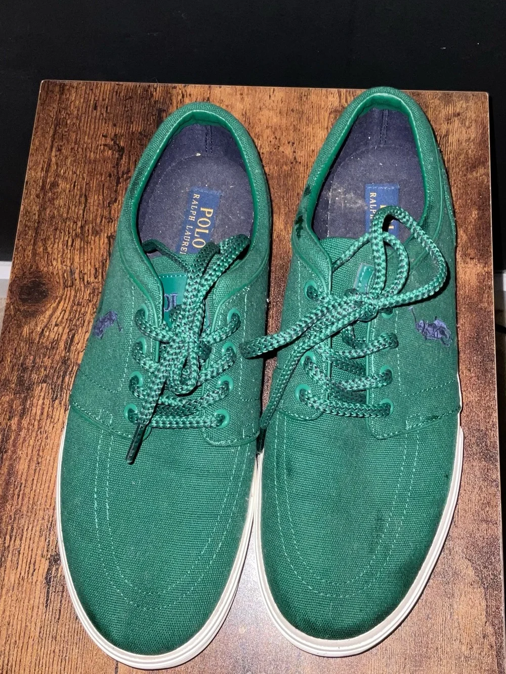 Polo by Ralph Lauren Men’s Emerald Green Canvas Sneakers